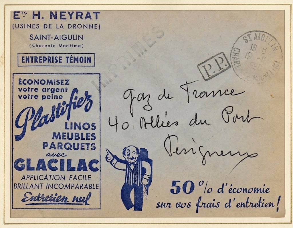 Enveloppe commerciale  1950