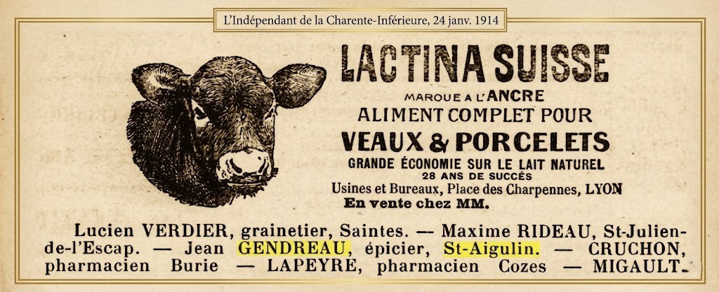 Le magasin Gendreau en 1914