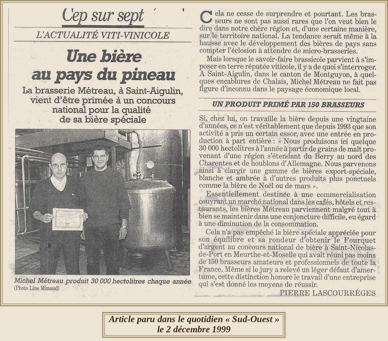 Livraison de la bière « L’Iloise »